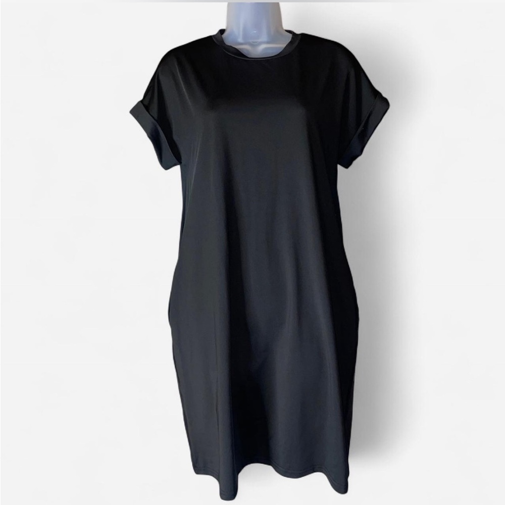NWOT CrewNeck Shirt Dress With Pockets M
